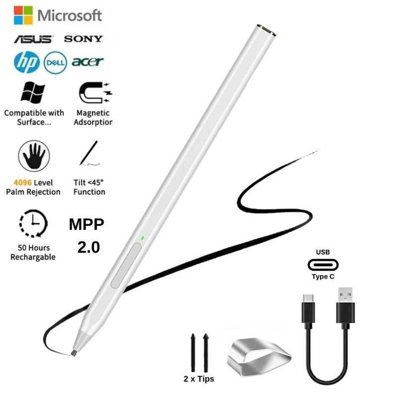 [C581S] Microsoft Surface/ASUS/HP/DELL Windows 11/10 Compatible Stylus Touch Pen