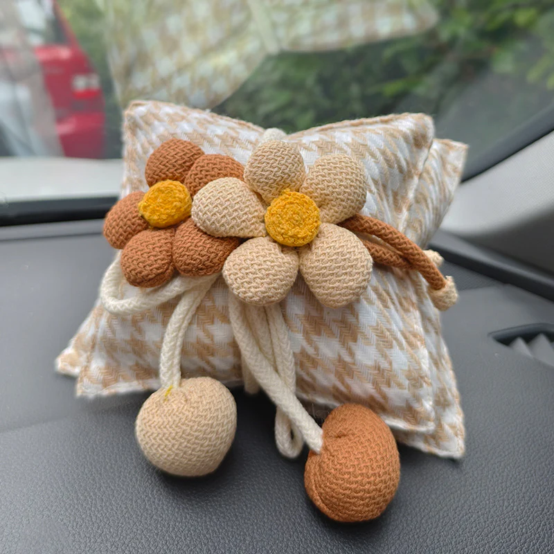 Canvas Houndstooth Activated Carbon Air Purifier Car Decoration Ornament – Odor Eliminator & Formaldehyde Remover - Image 12