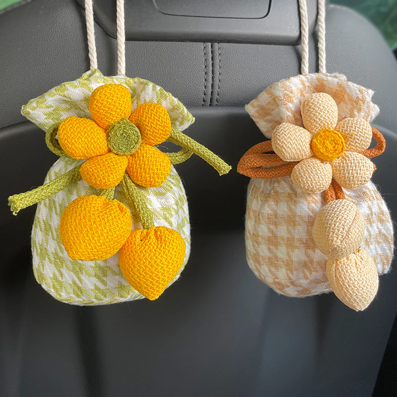 Canvas Houndstooth Activated Carbon Air Purifier Car Decoration Ornament – Odor Eliminator & Formaldehyde Remover - Image 15