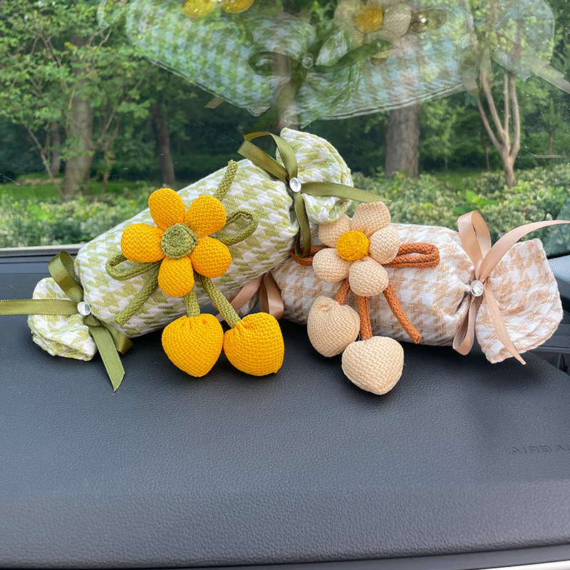 Canvas Houndstooth Activated Carbon Air Purifier Car Decoration Ornament – Odor Eliminator & Formaldehyde Remover - Image 16
