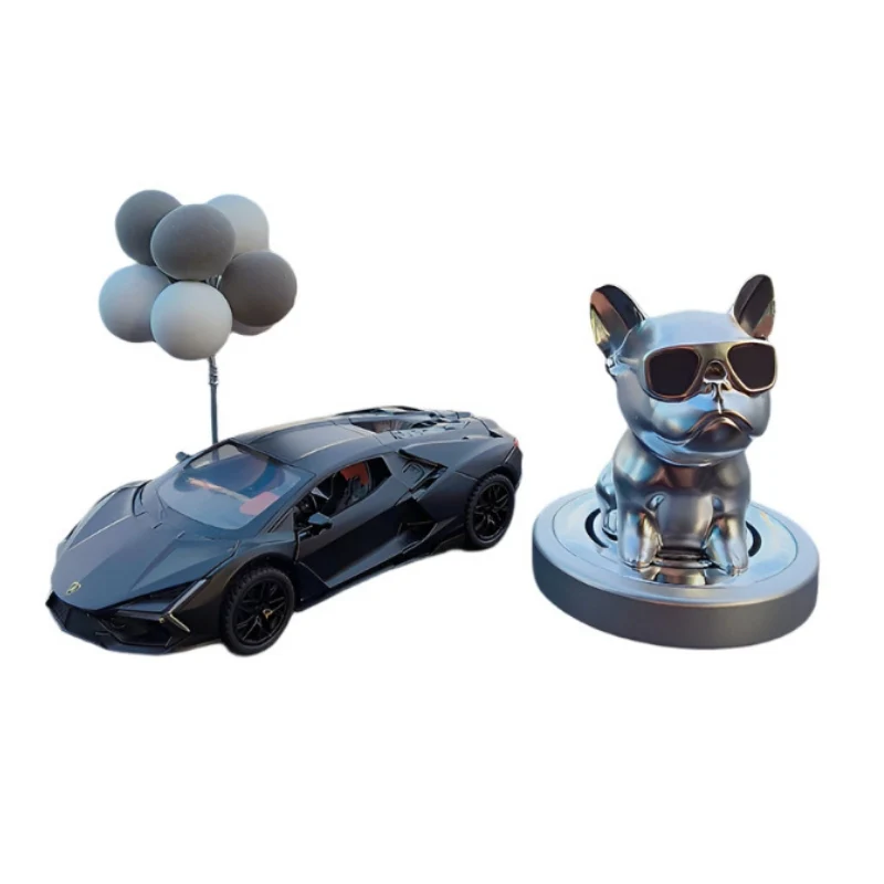 Car Dashboard Decoration Ornament Set Ferrari Lamborghini Car Model With Non-Slip Mat - Image 2