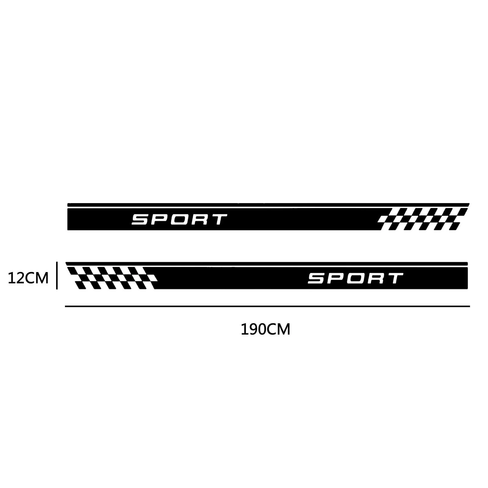 Car SPORT Racing Stripe Side Body Skirt Stickers (1 Pair) - Image 6