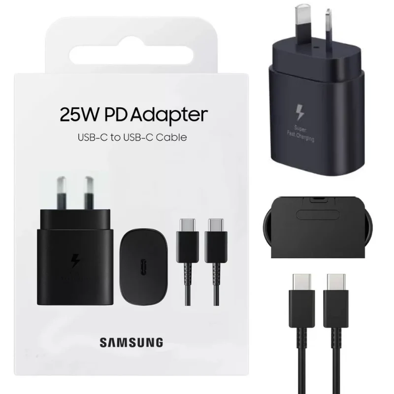 [Charger & Cable] Samsung 25W Fast PD Type-C USB-C Port Wall Charger Travel Power Adapter (AU Plug)