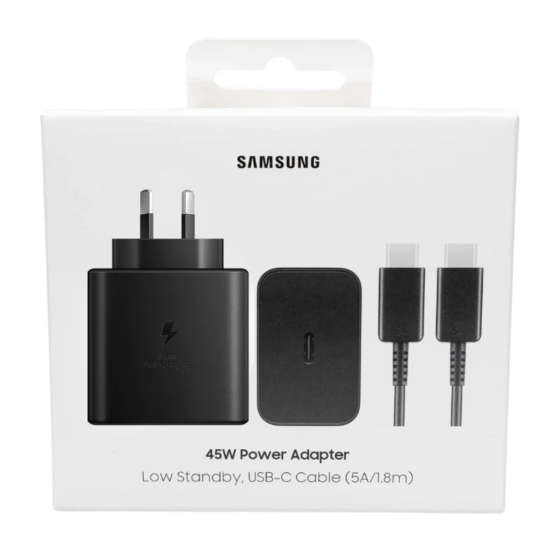 [Charger & Cable] Samsung 45W Super Fast PD Type-C USB-C Port Wall Charger Travel Power Adapter (AU Plug)