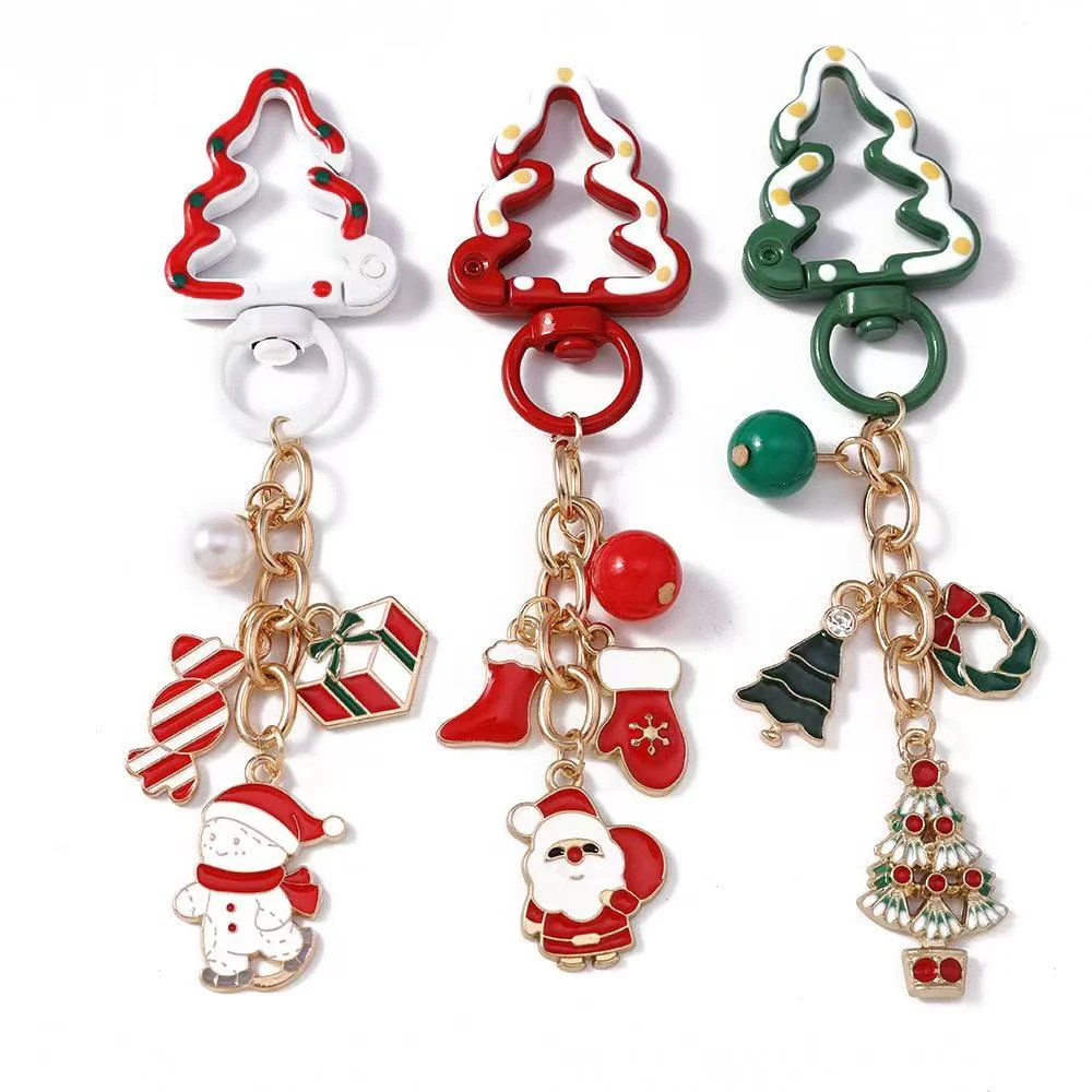 Christmas Series Metal Keychain Pendant Decorations - Perfect for Gifts & Packaging - Image 3