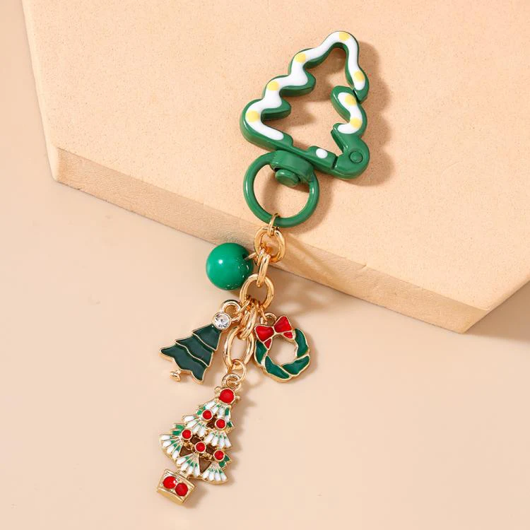 Christmas Series Metal Keychain Pendant Decorations - Perfect for Gifts & Packaging - Image 4