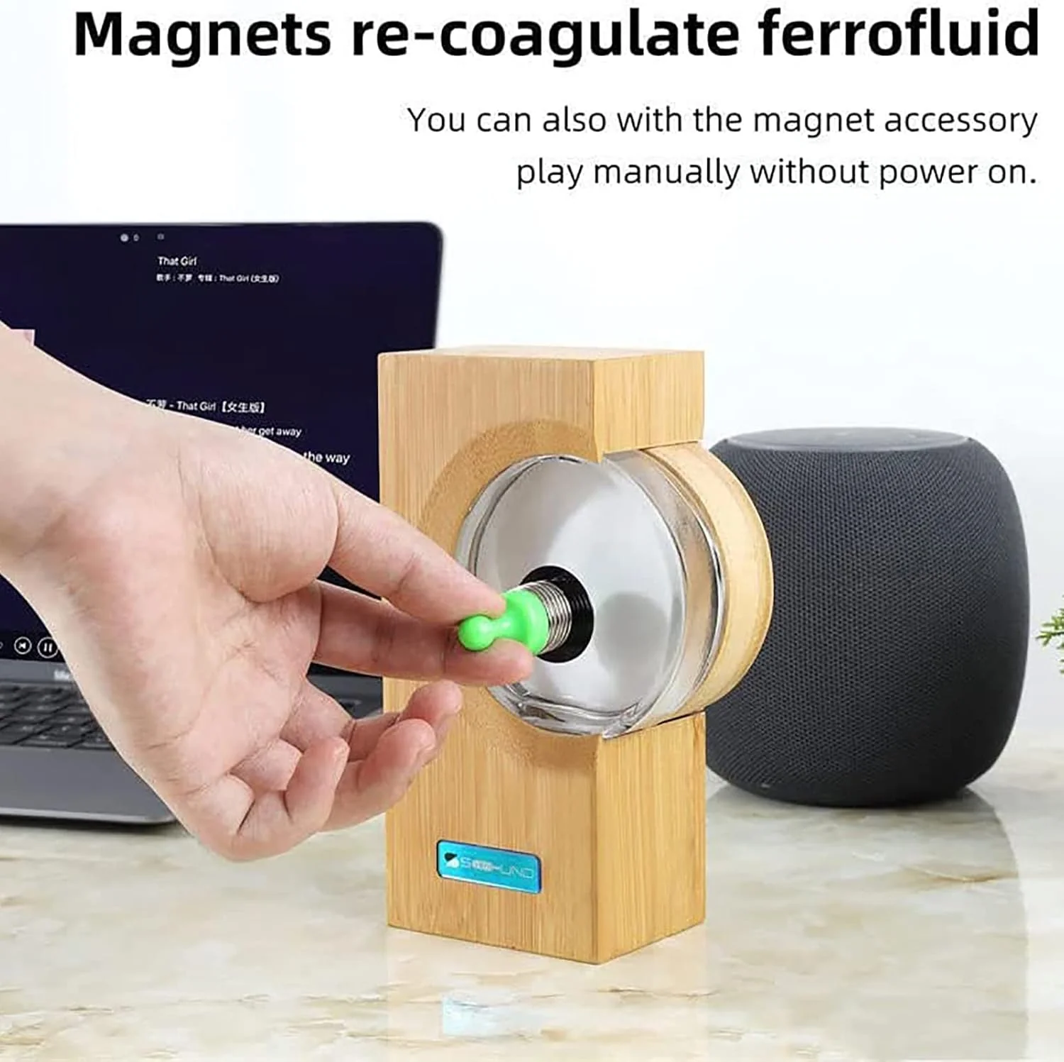 Dancing Ferrofluid Music Rhythm Lamp,Ferrofluid Speaker Music Mate,Ferrofluid Display Lamp,Magnet Liquid Toy,Desktop Decor,Teenager Gifts - Image 11