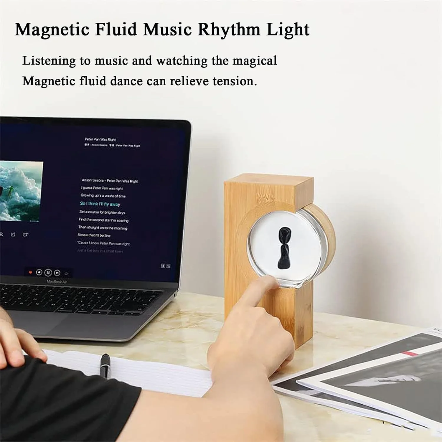 Dancing Ferrofluid Music Rhythm Lamp,Ferrofluid Speaker Music Mate,Ferrofluid Display Lamp,Magnet Liquid Toy,Desktop Decor,Teenager Gifts - Image 3
