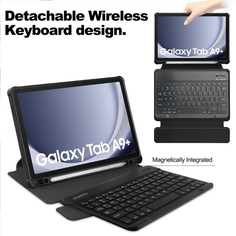[Detachable Keyboard][With Backlit] Samsung Galaxy Tab S10 Lite (2025) 10.9" - 360 Degree Rotating Magnetic Flip Cover Case With Pen Slot - Image 3