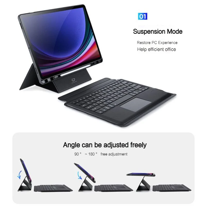 [Detachable] Samsung Galaxy Tab S11 Ultra (2025) 14.6" - Multi Functional PU Leather Magnetic Bluetooth Keyboard Case - Image 4