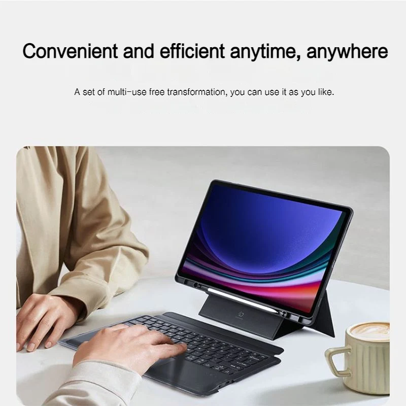 [Detachable] Samsung Galaxy Tab S11 Ultra (2025) 14.6" - Multi Functional PU Leather Magnetic Bluetooth Keyboard Case - Image 9