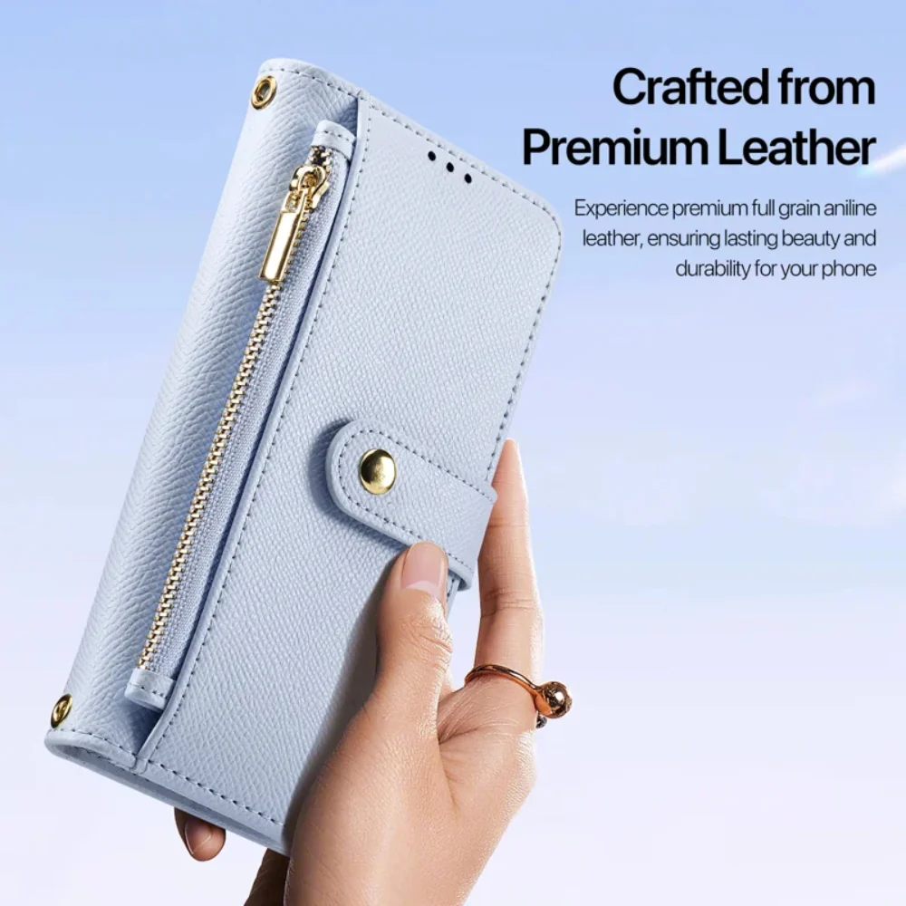 [Detachable][With Card Slot] Apple iPhone 16/Pro/Plus/Max - Detachable Magnetic Genuine Leather Wallet Case - Image 12