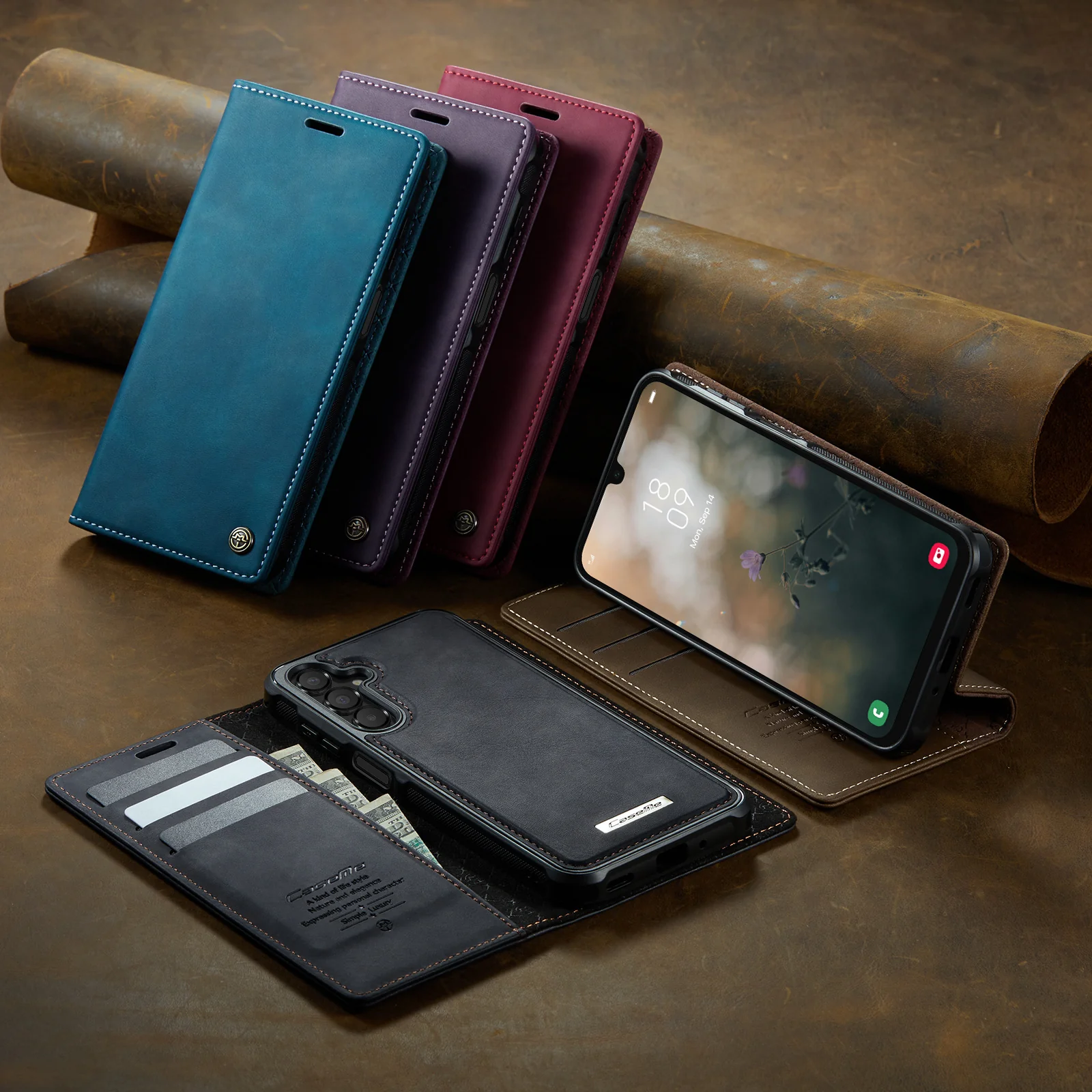 [Detachable][With Card Slot] Samsung Galaxy A17 (SM-A176) 2-in-1 Full-coverage Shockproof Wallet Series Case - Image 11