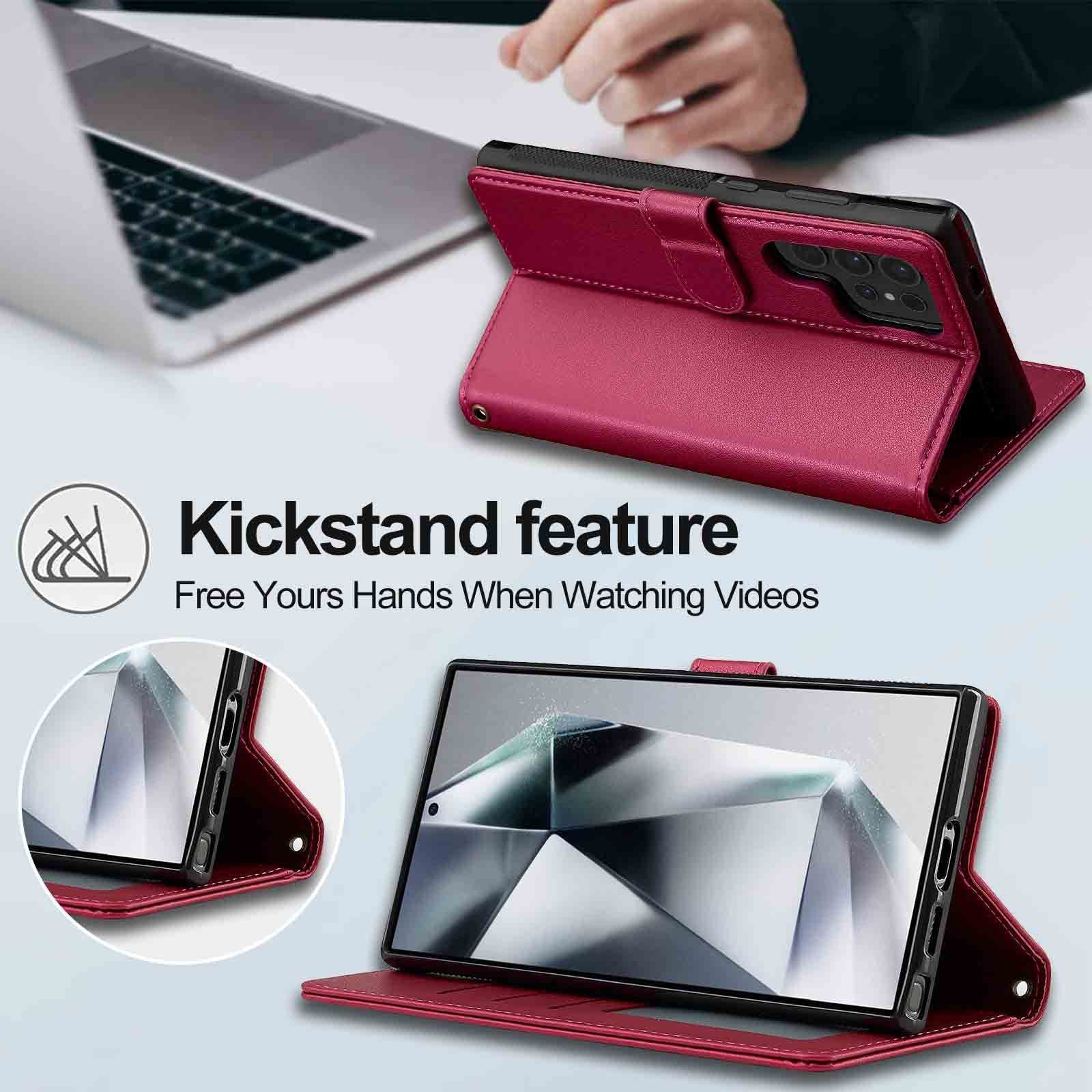 [Detachable][With Lanyard] Samsung Galaxy A16 5G -2-in-1 Magnetic Protective Leather Case - Image 5