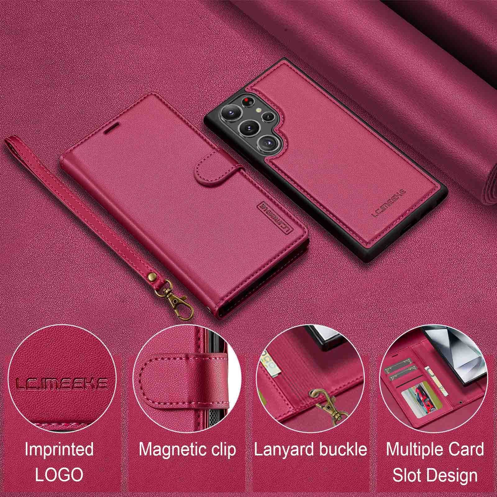 [Detachable][With Lanyard] Samsung Galaxy A16 5G -2-in-1 Magnetic Protective Leather Case - Image 6