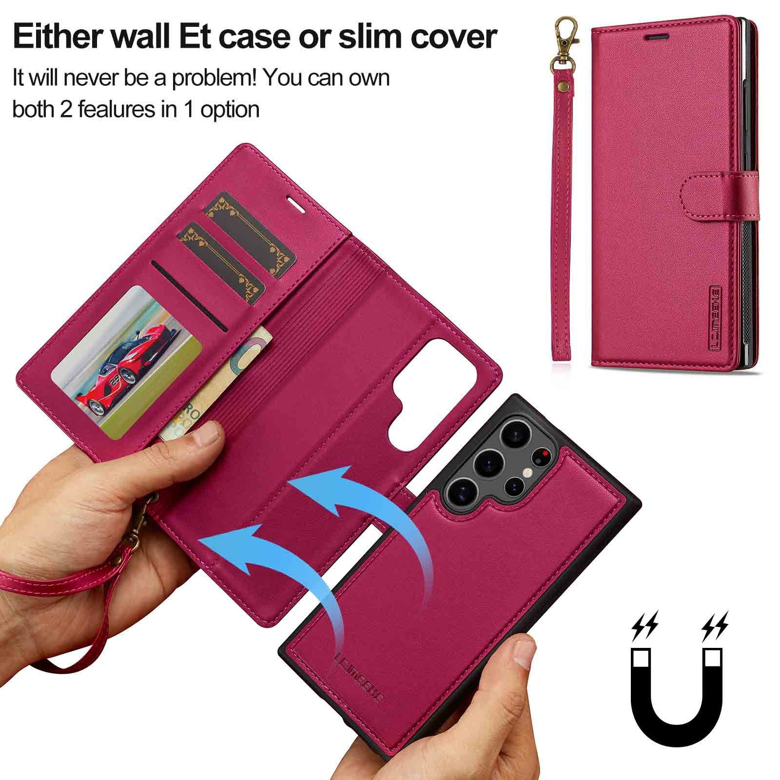 [Detachable][With Lanyard] Samsung Galaxy A16 5G -2-in-1 Magnetic Protective Leather Case - Image 8