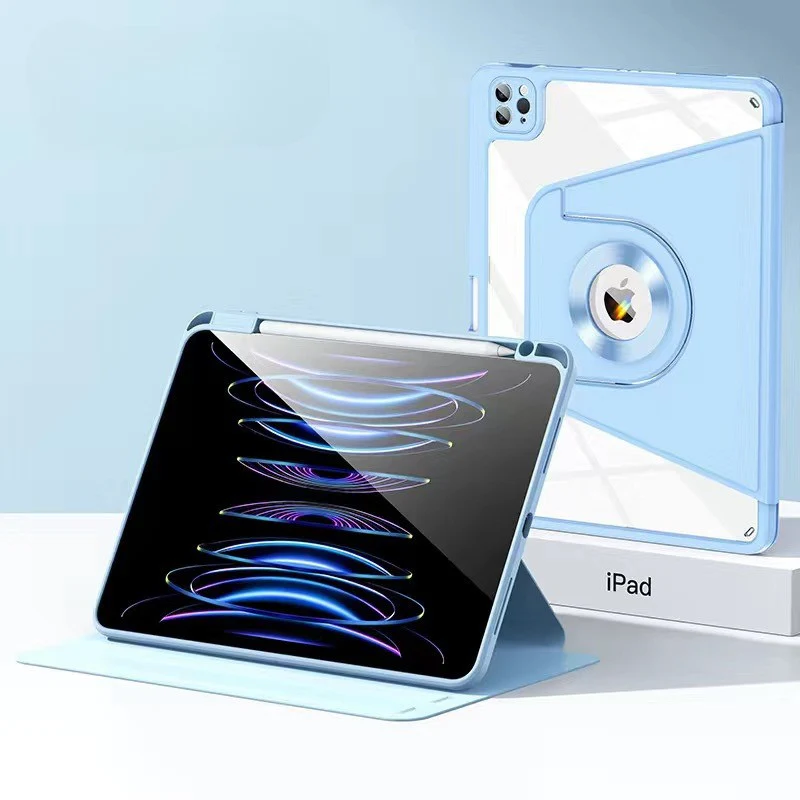 [Detachable][With Pen Slot] Apple iPad 7/8/9 10.2'' 7/8/9th Gen (2019/2020/2021) Magntic 360° Rotating Transparent Back Panel Shockproof Case - Image 10