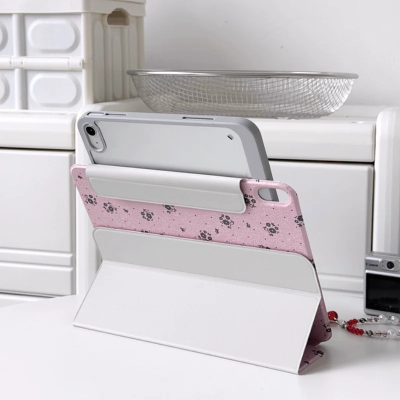 [Detachable][Built-in Pen Slot] Apple iPad 10.9/11'' 10/11th Gen (2022/2025) Ditsy Floral Magnetic Double-Sided Full-Cover Protective Case - Image 2