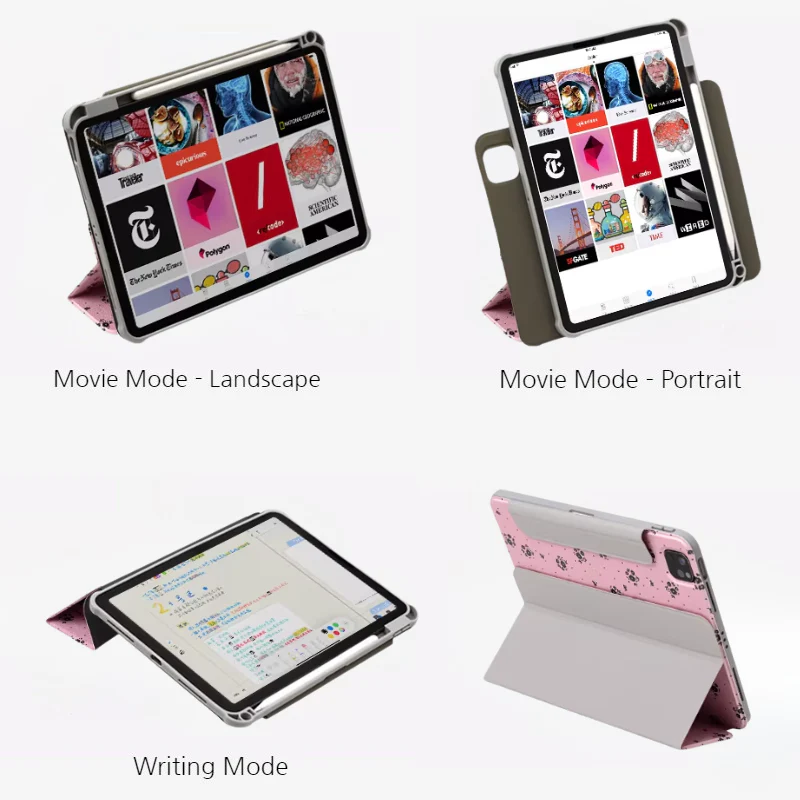 [Detachable][Built-in Pen Slot] Apple iPad 10.9/11'' 10/11th Gen (2022/2025) Ditsy Floral Magnetic Double-Sided Full-Cover Protective Case - Image 5