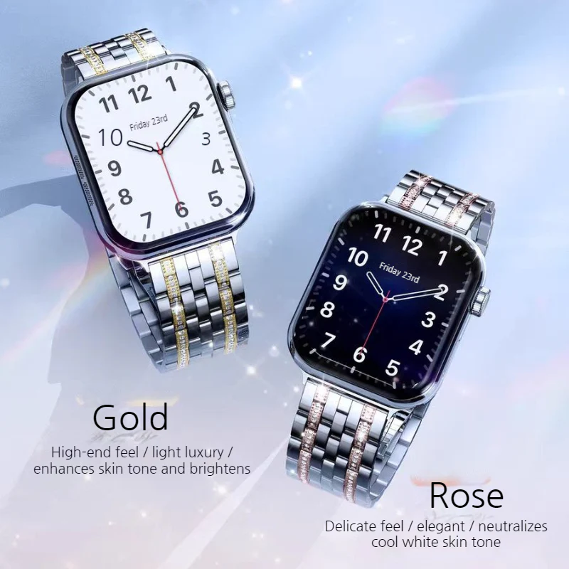 [Diamond Edition] Apple Watch Series 10/11 - Elegant Metal Watch Bracelets Band - Image 3