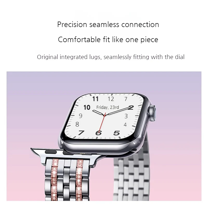 [Diamond Edition] Apple Watch Series 10/11 - Elegant Metal Watch Bracelets Band - Image 8