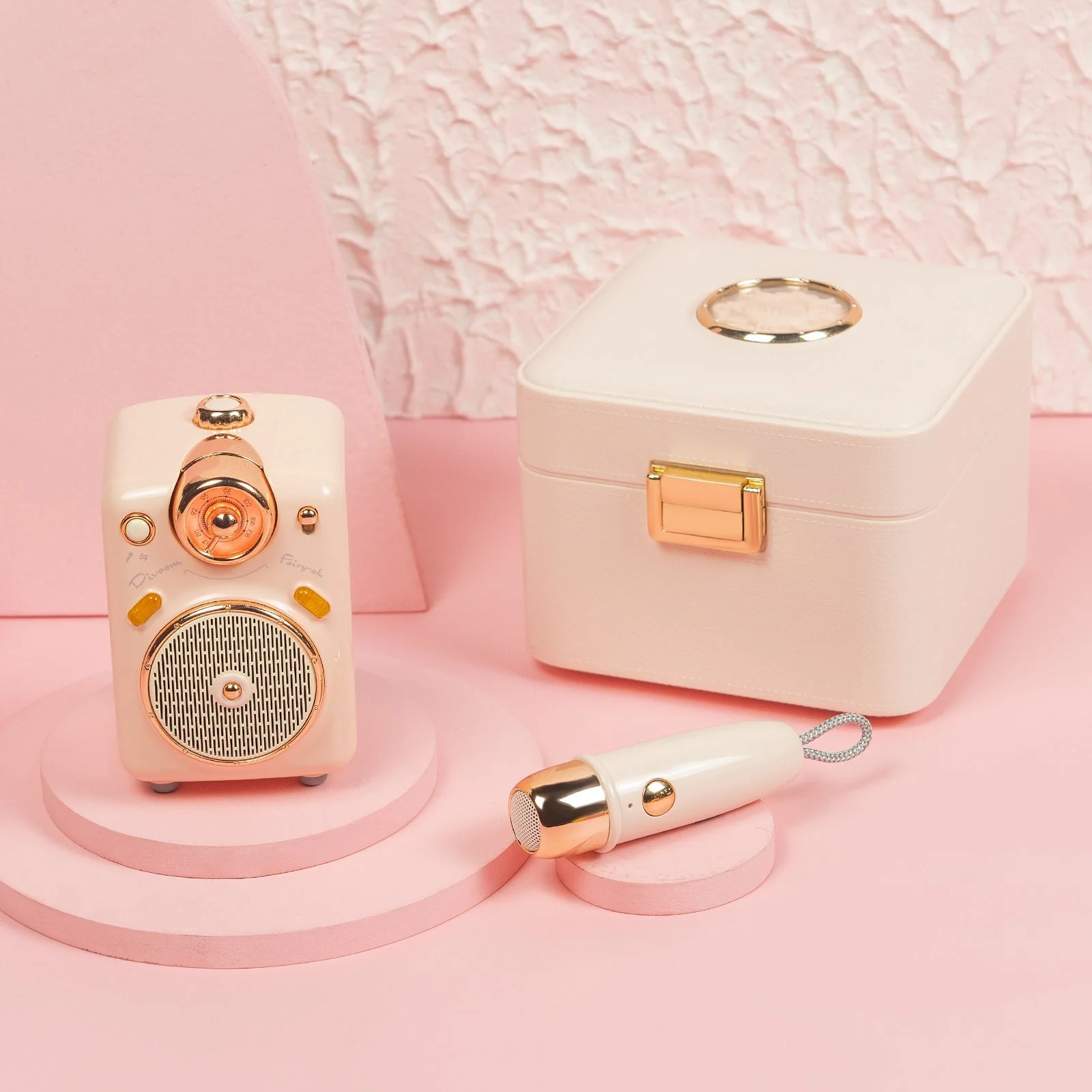 Divoom Fairy-OK Retro Mini Karaoke Bluetooth Speaker With Microphone Girl Perfect Gift - Image 5
