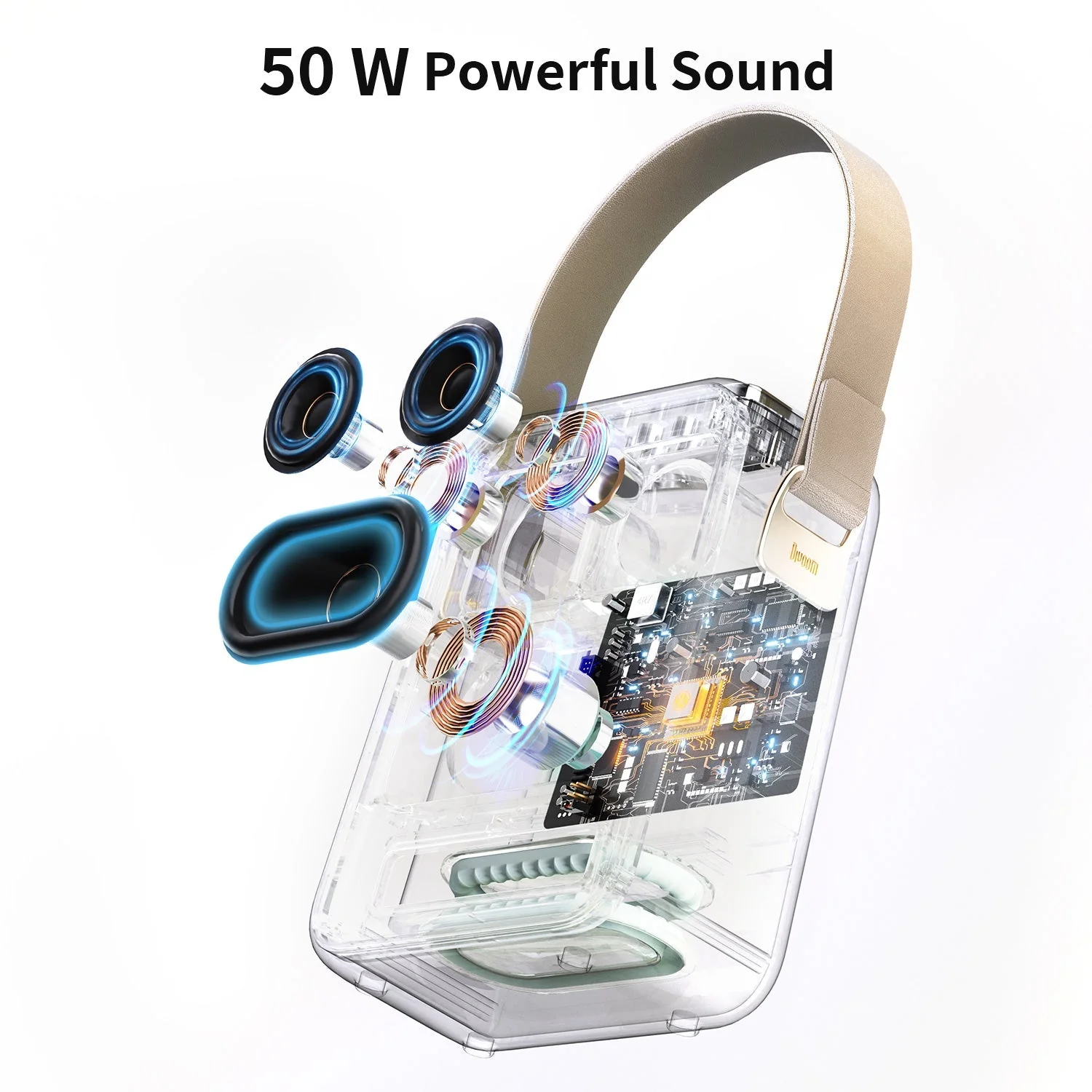 Divoom Songbird-HQ Portable Karaoke Bluetooth Speaker | Home KTV Sound Set 50W Powerful Sound, 6 Microphone Modes, Bluetooth 5.2 Connectivity, 36Wh Battery Capacity - Image 4