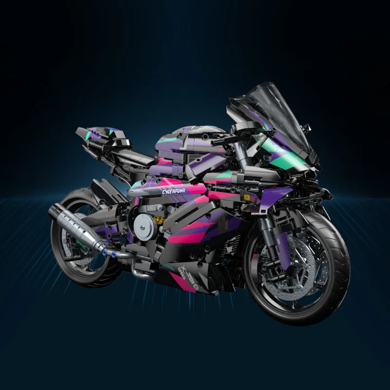 DIY Cyberpunk BMW-Style Motorcycle Building Blocks Model – Perfect Gift for Kids Gift