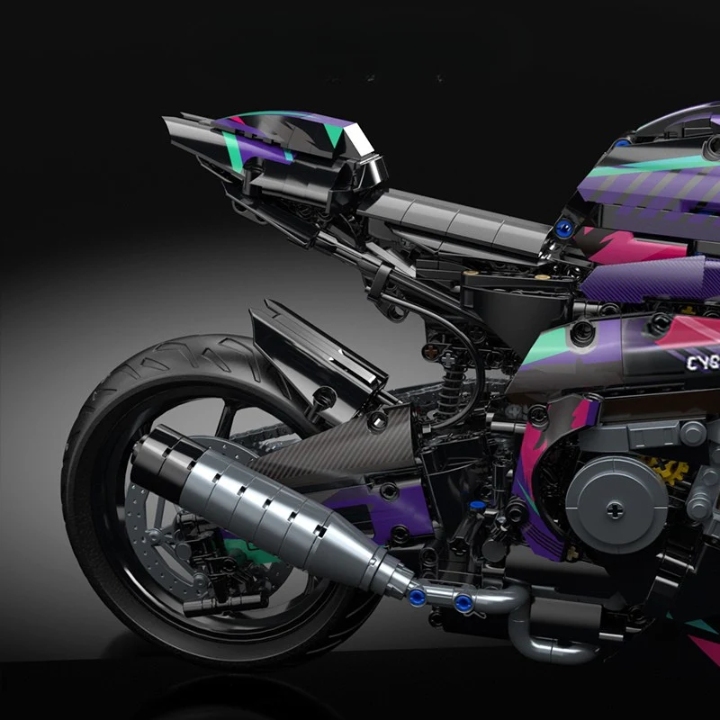 DIY Cyberpunk BMW-Style Motorcycle Building Blocks Model – Perfect Gift for Kids Gift - Image 4
