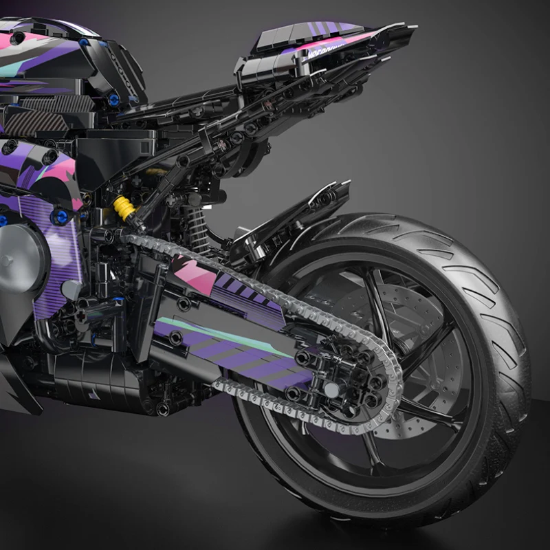 DIY Cyberpunk BMW-Style Motorcycle Building Blocks Model – Perfect Gift for Kids Gift - Image 5