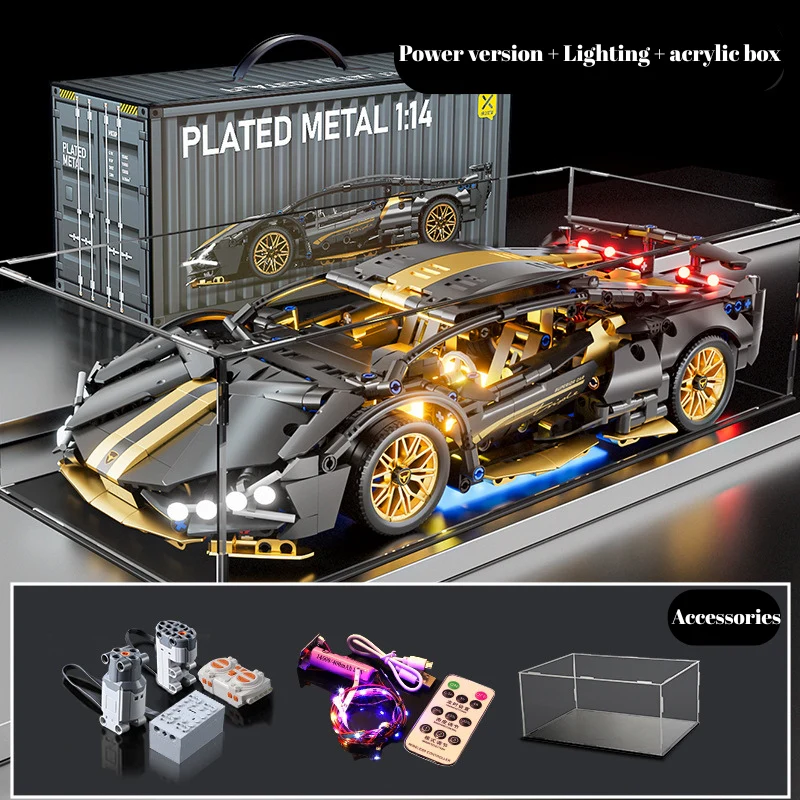 DIY Lamborghini Supercar Building Blocks Set for Kids Gift – Creative Assembly Toy Car Model for Christmas, Halloween and Birthday - Image 11