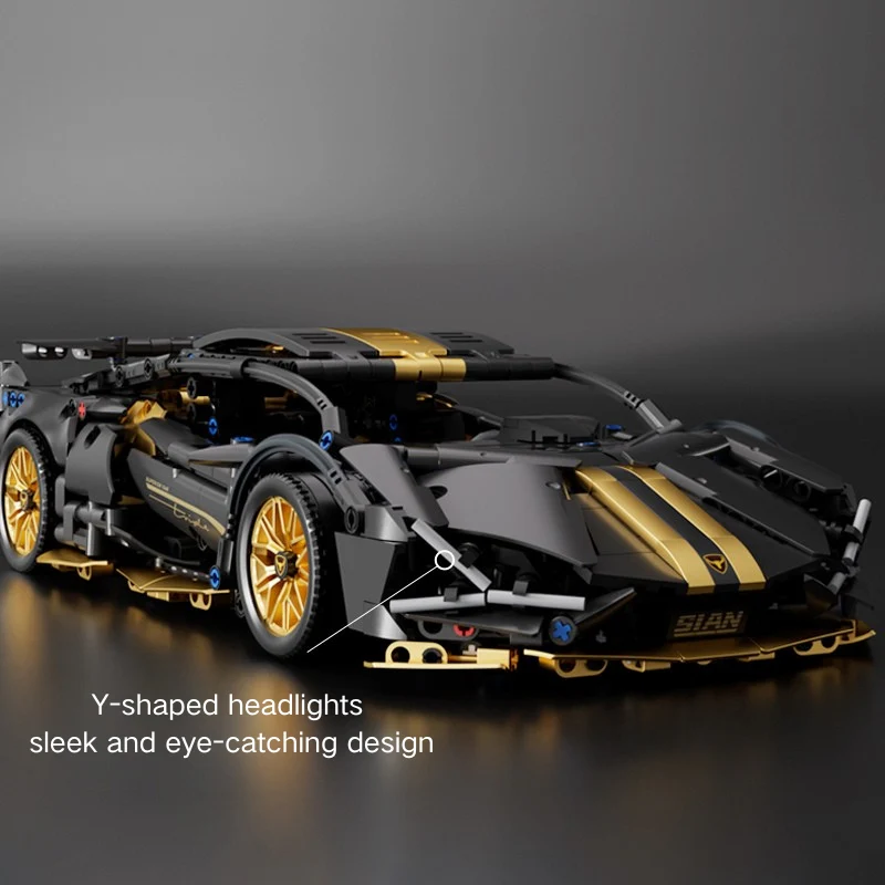 DIY Lamborghini Supercar Building Blocks Set for Kids Gift – Creative Assembly Toy Car Model for Christmas, Halloween and Birthday - Image 3