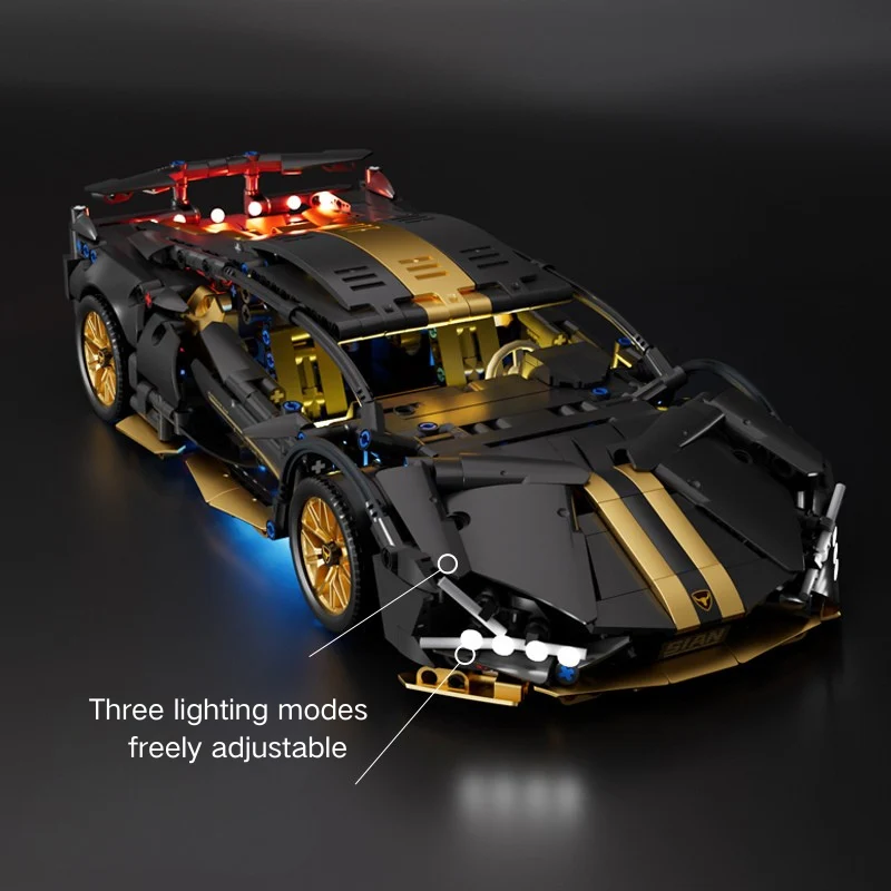DIY Lamborghini Supercar Building Blocks Set for Kids Gift – Creative Assembly Toy Car Model for Christmas, Halloween and Birthday - Image 4