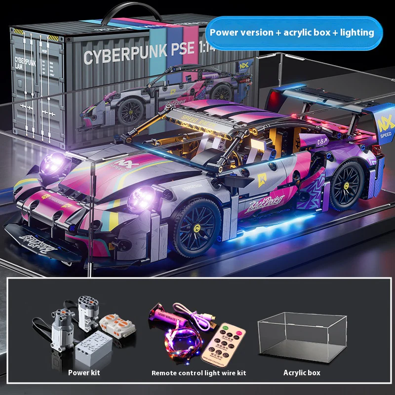 DIY Supercar Building Blocks Set for Kids Gift – Creative Assembly Toy Car Model for Christmas, Halloween and Birthday