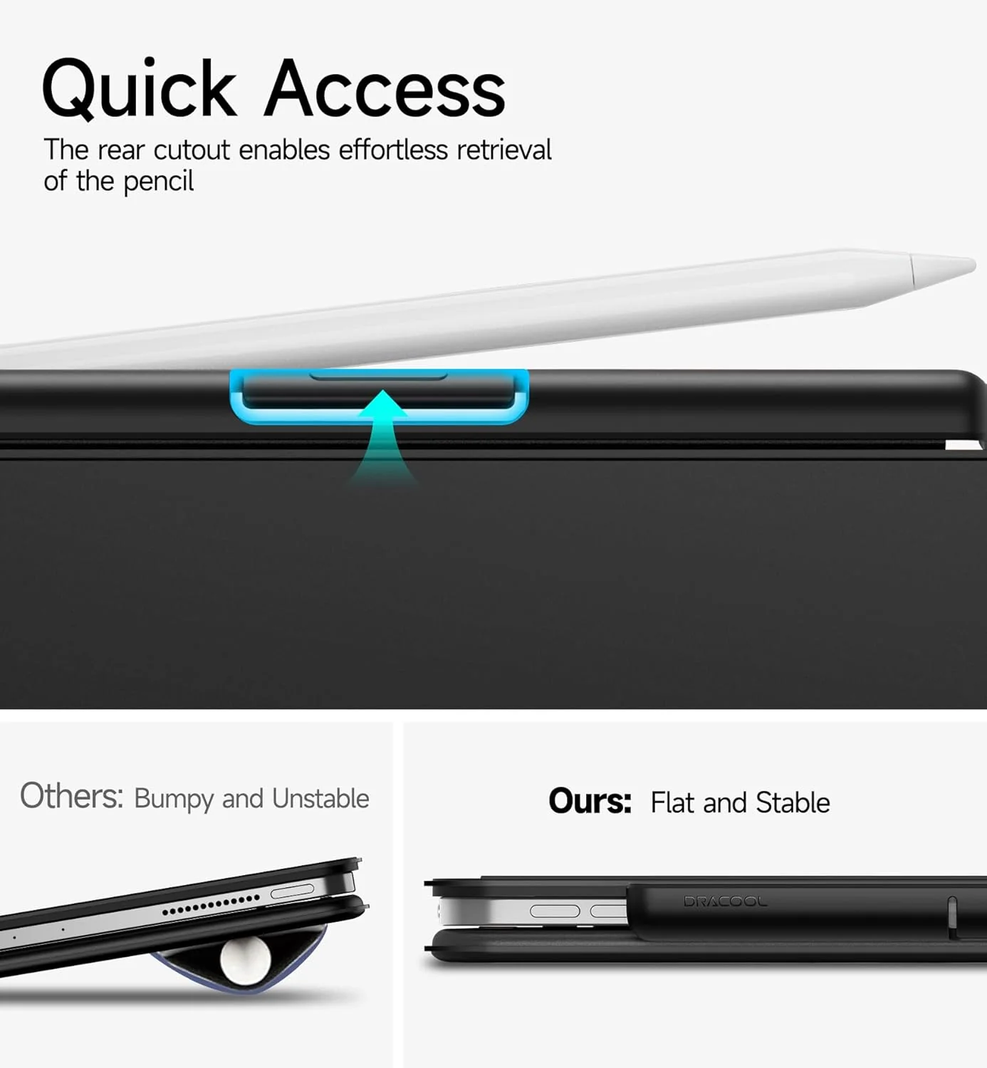 Dracool Pencil Holder for Apple Pencil (1st Gen), Fits Magic Keyboard & Smart Folio - Image 6