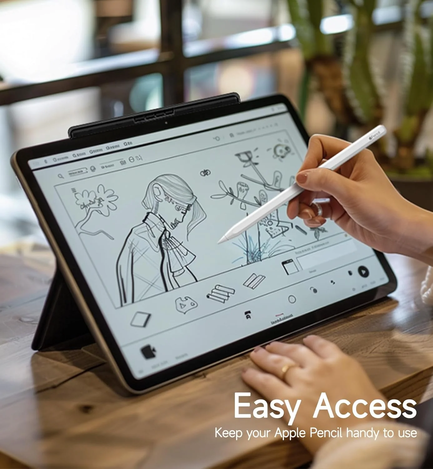 Dracool Pencil Holder for Apple Pencil (1st Gen), Fits Magic Keyboard & Smart Folio - Image 9