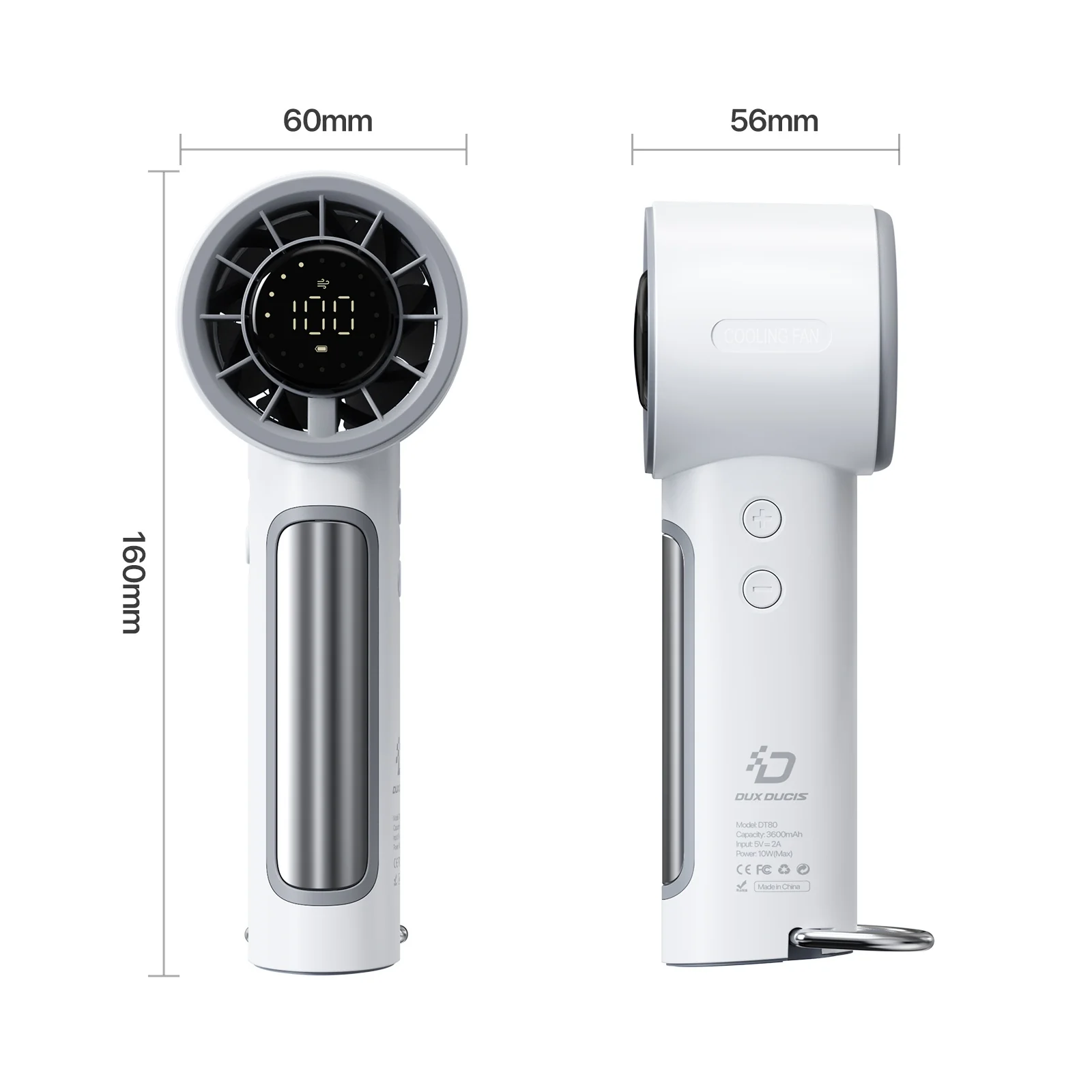 DT80 - 3600mAh Mini USB Portable Turbo Outdoor Handheld Fan - Image 4