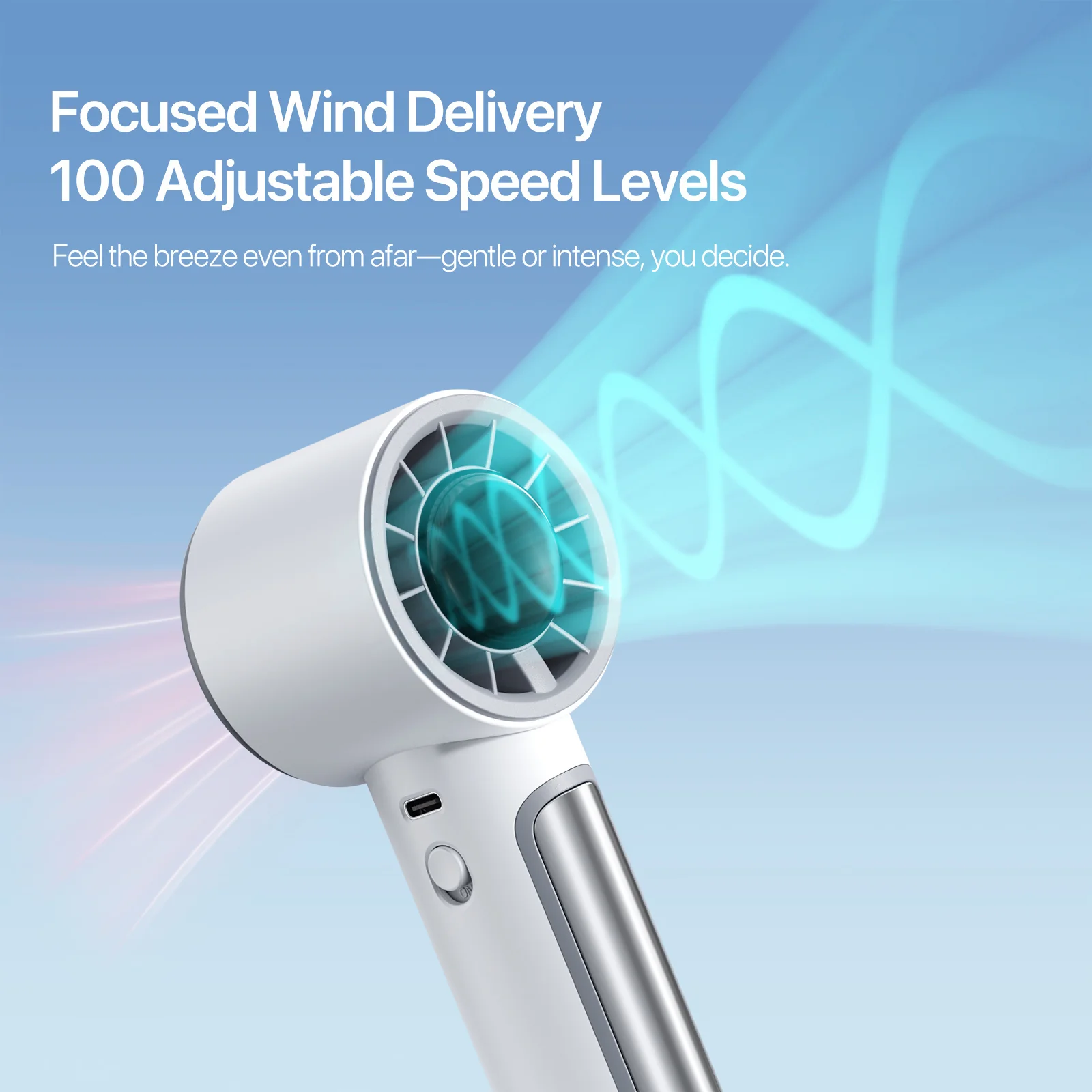 DT80 - 3600mAh Mini USB Portable Turbo Outdoor Handheld Fan - Image 5
