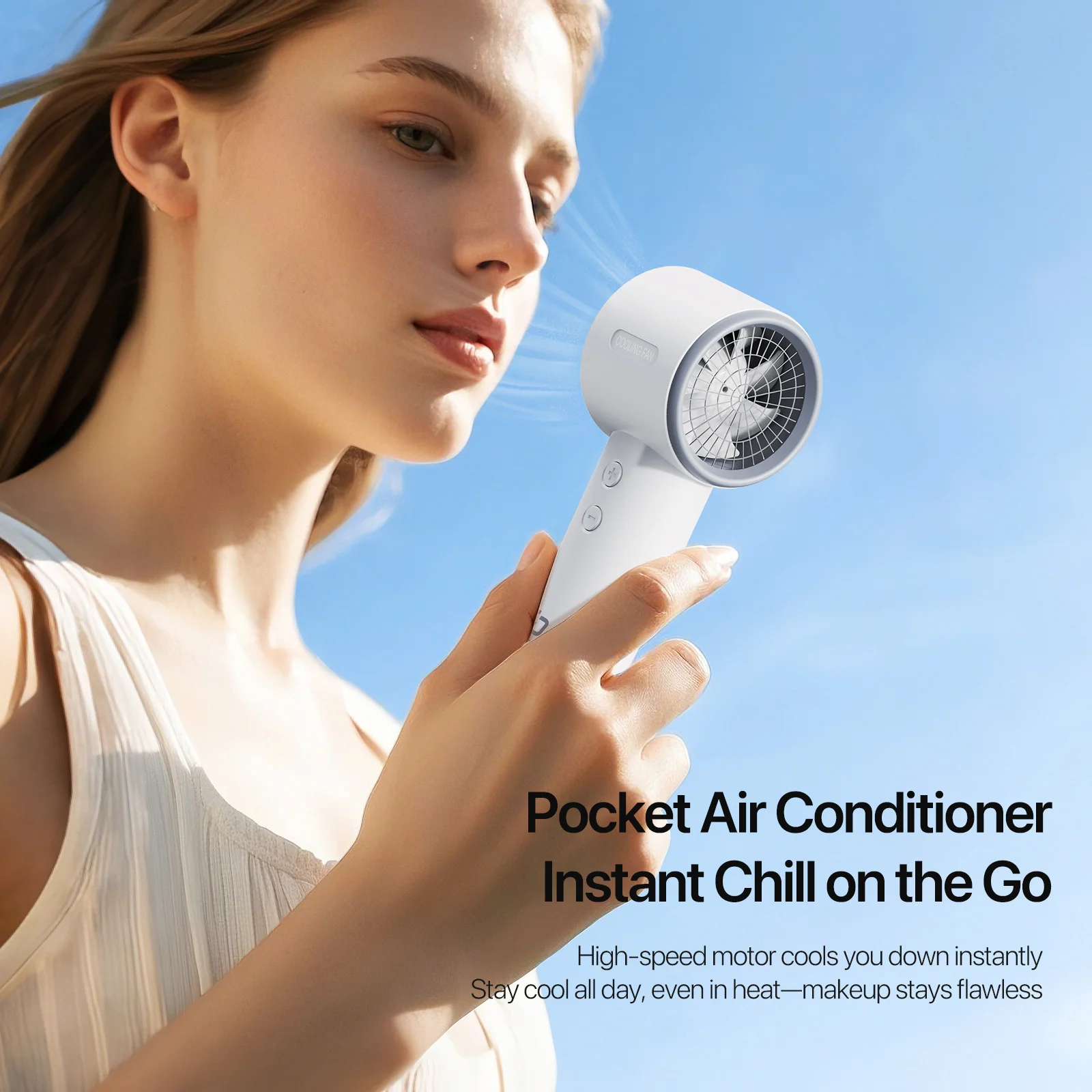 DT80 - 3600mAh Mini USB Portable Turbo Outdoor Handheld Fan - Image 6