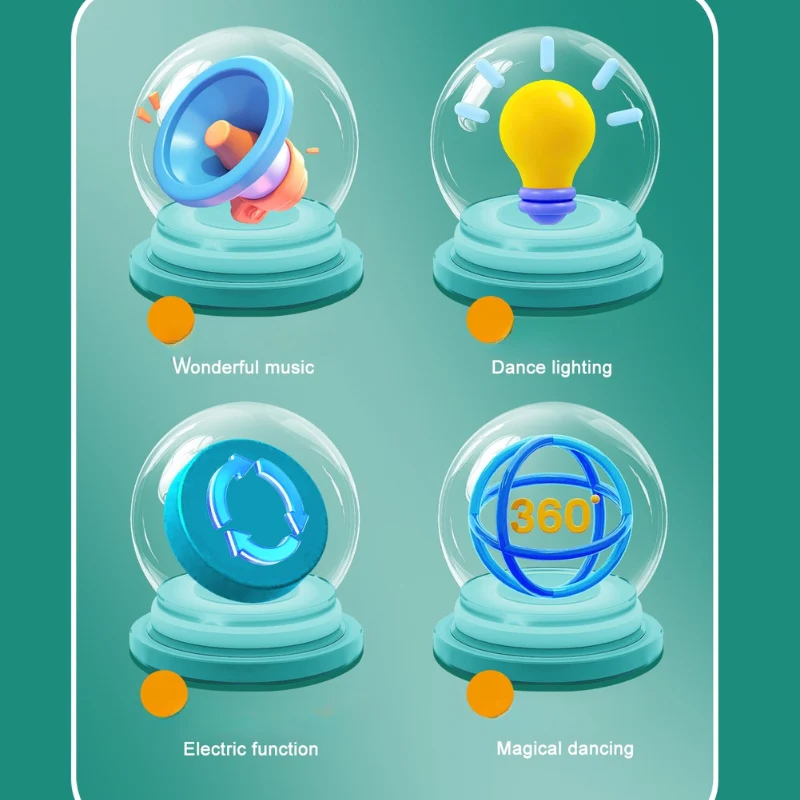 Electric Dancing Jellyfish Toy with Music & Lights – Smart Obstacle Avoidance Crawling Toy for Toddlers & Stress Relief Fun - Image 4