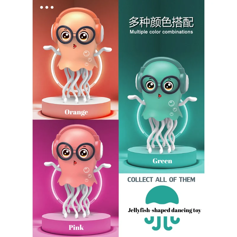Electric Dancing Jellyfish Toy with Music & Lights – Smart Obstacle Avoidance Crawling Toy for Toddlers & Stress Relief Fun - Image 5