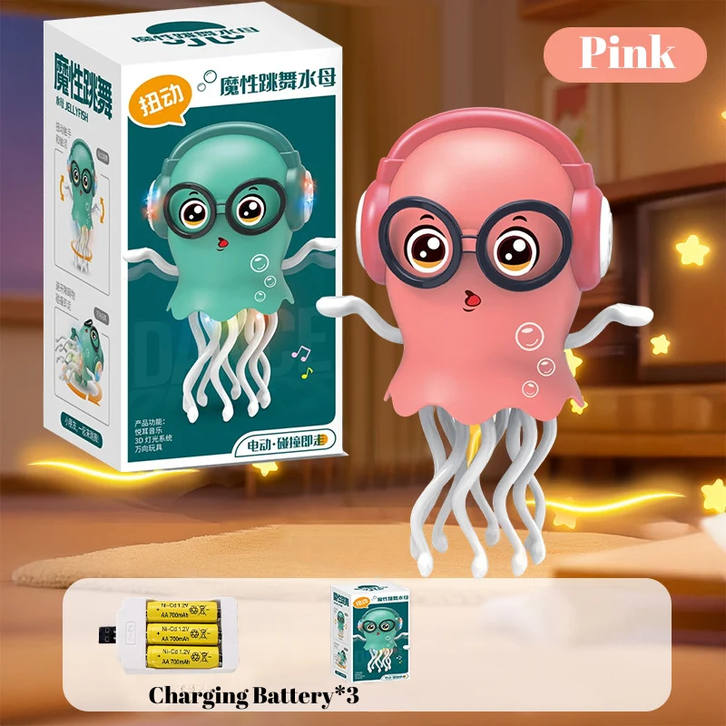 Electric Dancing Jellyfish Toy with Music & Lights – Smart Obstacle Avoidance Crawling Toy for Toddlers & Stress Relief Fun - Image 9