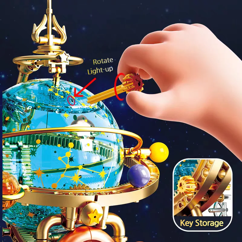 Femibox Kids’ DIY Planet Globe – Educational Building Blocks Ornament - Image 3