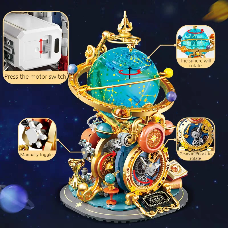 Femibox Kids’ DIY Planet Globe – Educational Building Blocks Ornament - Image 4