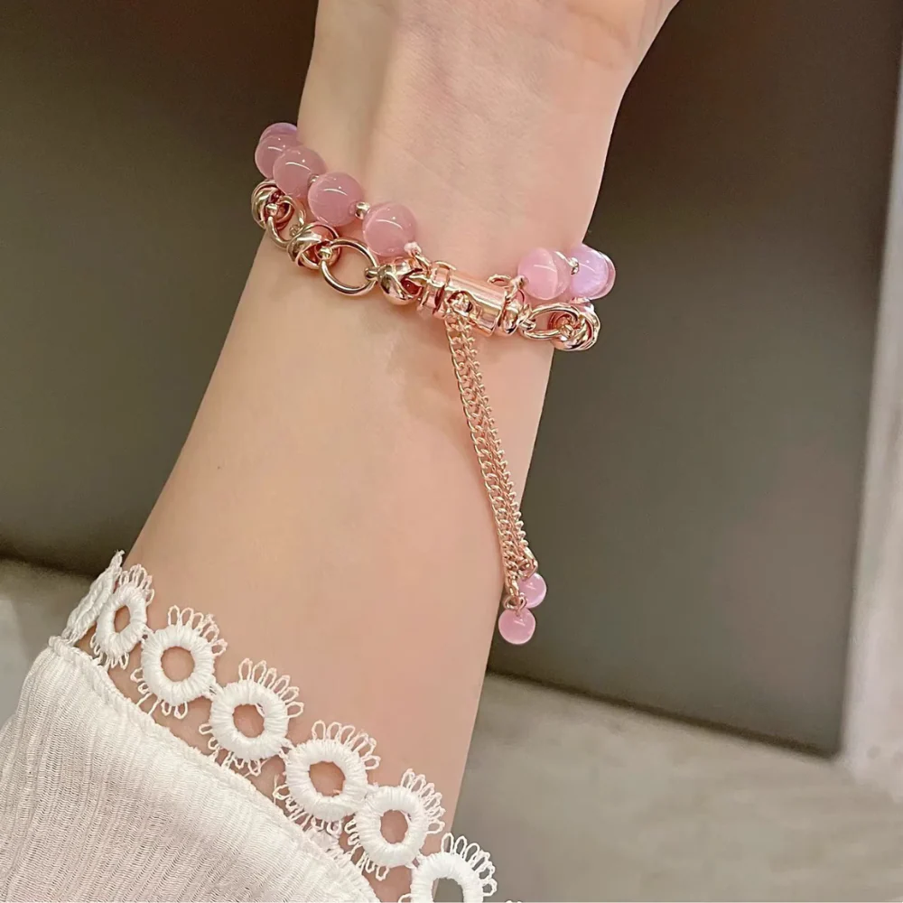 Fitbit Inspire 1 / 2 / 3 - Stylish Beaded Bracelet Strap - Image 3