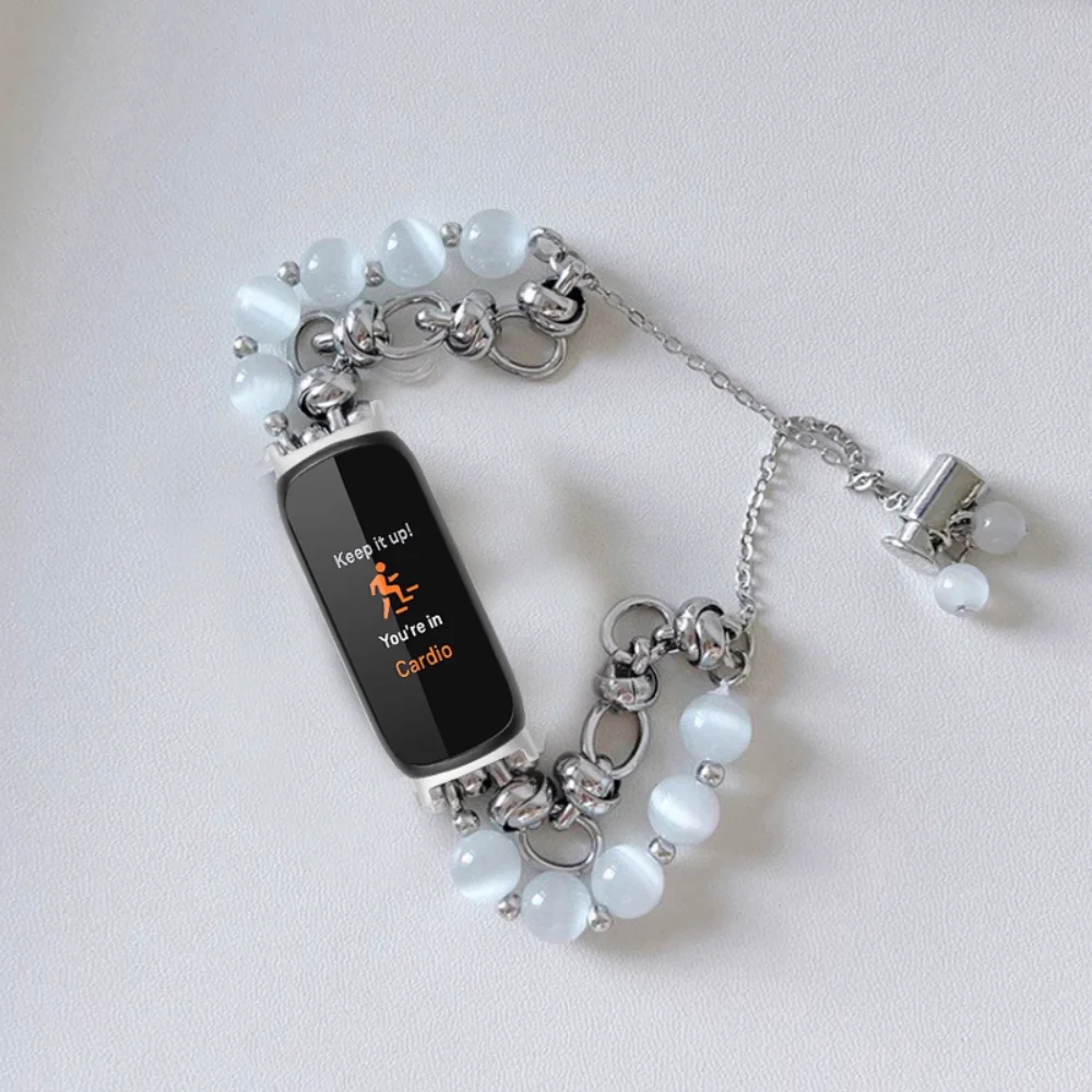 Fitbit Inspire 1 / 2 / 3 - Stylish Beaded Bracelet Strap - Image 4