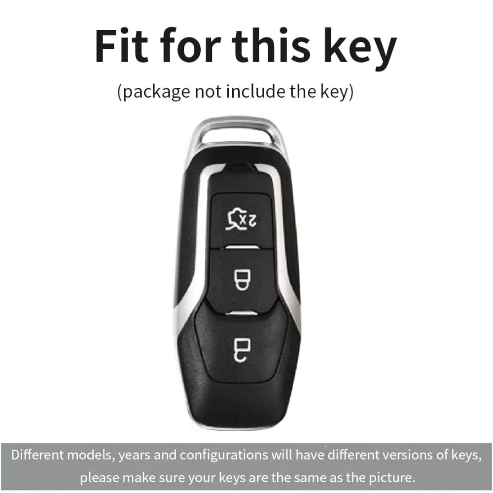 Ford Handcrafted Genuine Leather Car Key Fob Protective Case Cover For Edge, Mondeo, Ka, Fiesta, Focus, Galaxy, Mustang, Kuga - Image 5