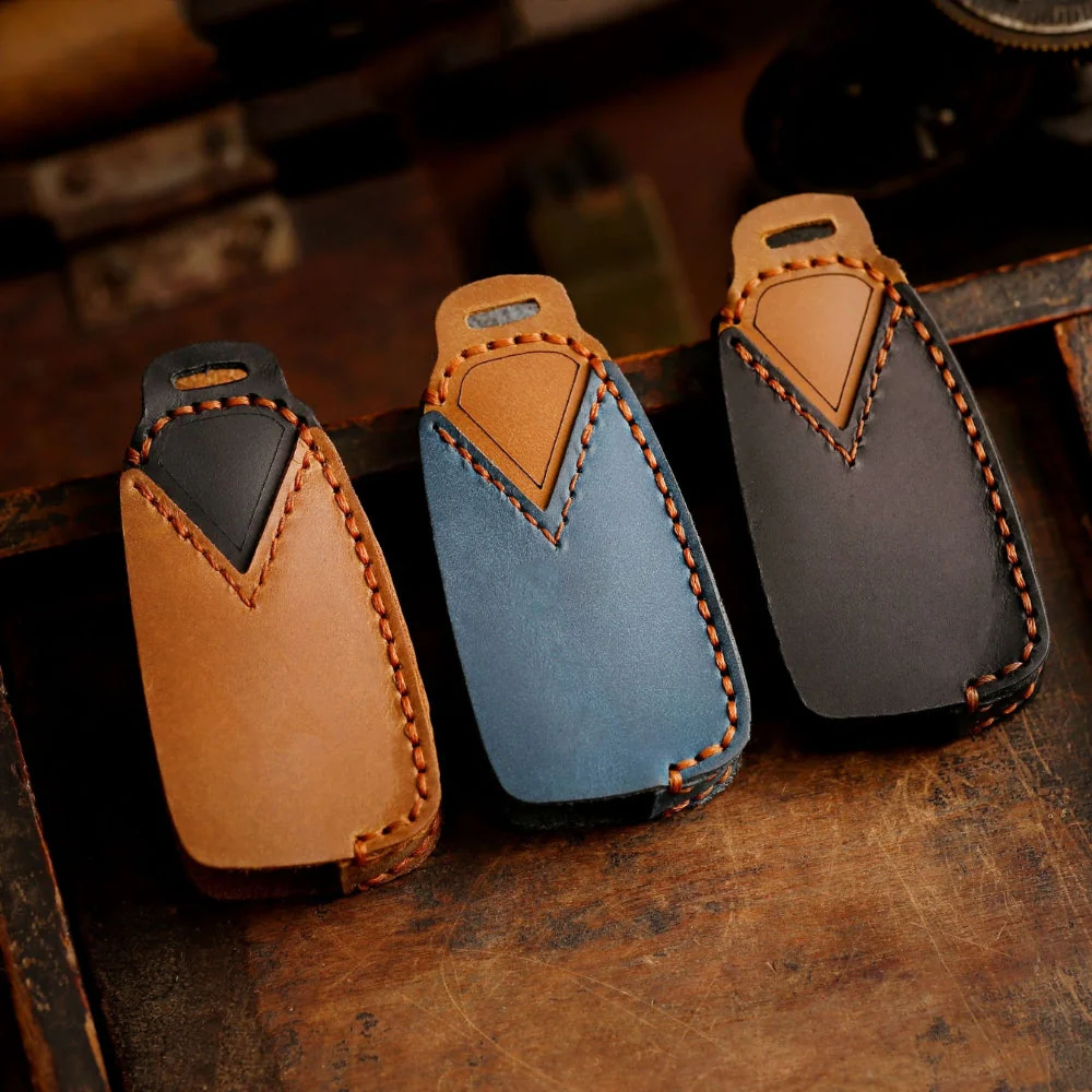 Ford Handcrafted Genuine Leather Car Key Fob Protective Case Cover For Kuga, Edge, Ranger, Mondeo, Focus - Image 7