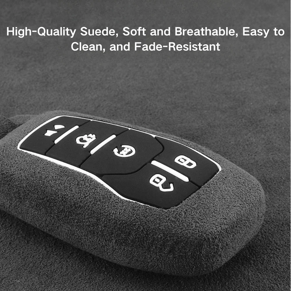 Ford High-Quality Suede Car Key Fob Protective Case Cover For Fusion, Mondeo, Mustang, Explorer, Edge, EcoSport - Image 9