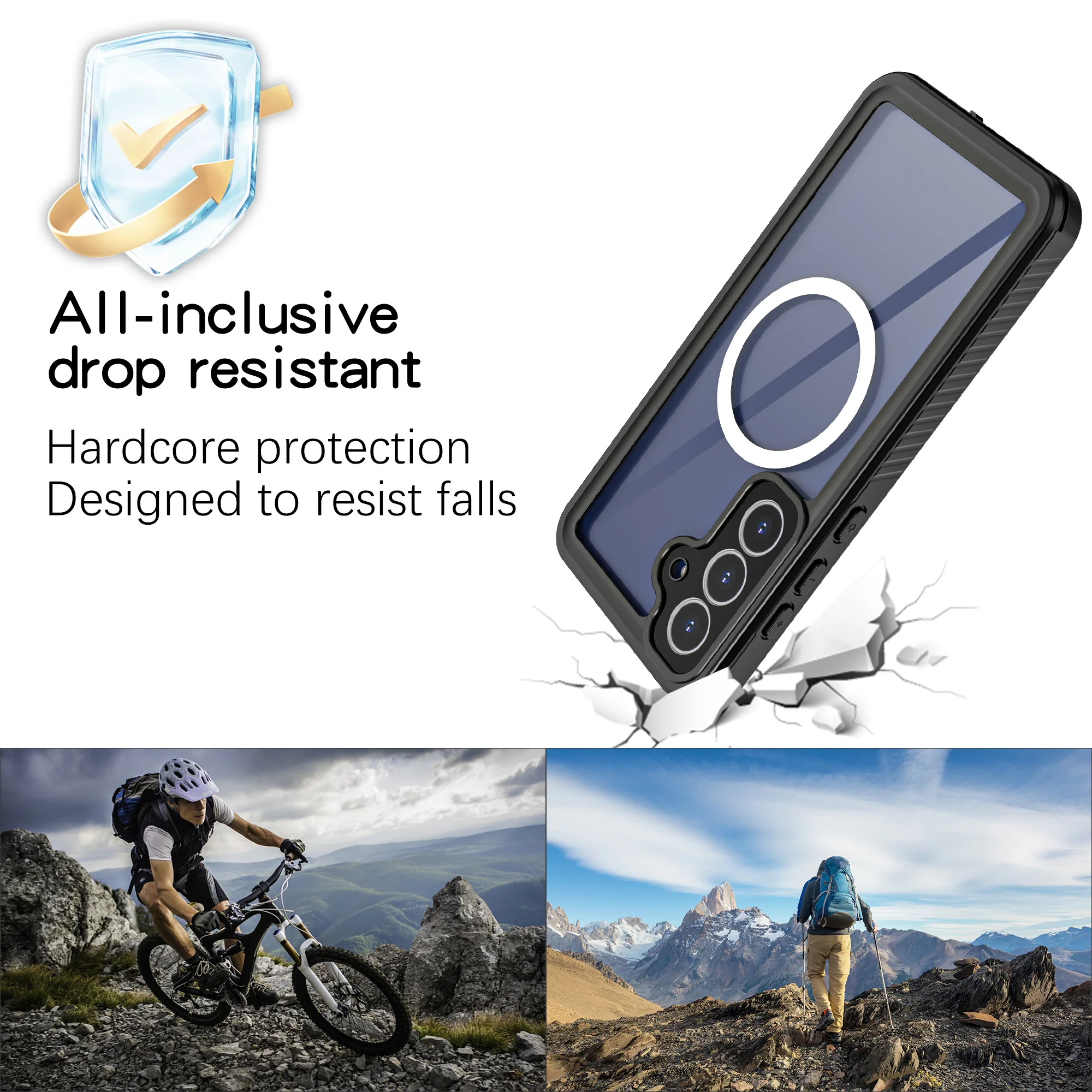 [FS Series][Magsafe Compatible]  Samsung Galaxy S25 FE S731 - Redpepper Full Covered Waterproof Heavy Duty Tough Armor Shockproof Case - Image 3